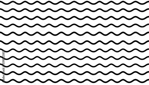 Simple black wavy lines on a white background