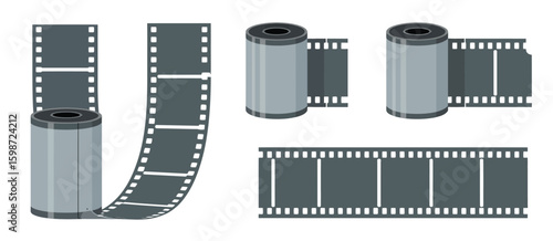Film Roll Canisters and Photographic Film Strips