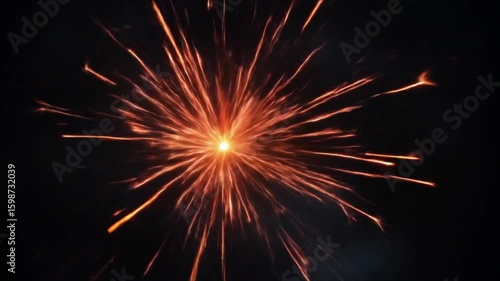 Wallpaper Mural Red sparks blinking fast in the dark night on black background   Torontodigital.ca