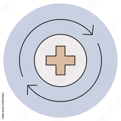 Recover icon, Recover Stronger Your Path to Healing, Bounce Back to Health with Confidence, vector
