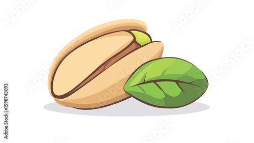 Pistachio Flat Icon: Healthy Nutrition Vending
