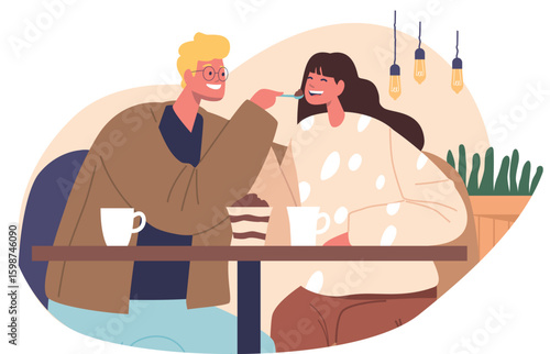 Boyfriend and girlfriend romantic dating