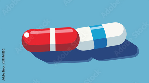 Wide Style Capsule Medication for Nanomedicine Concept