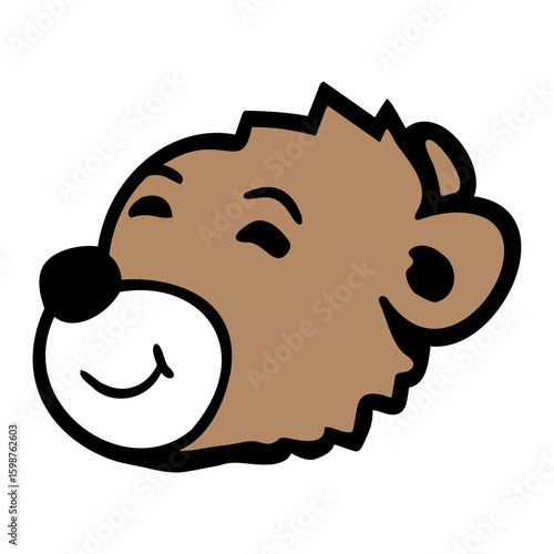 Bear Happy Smile Cute Teddy Friendly Comic Grizzly