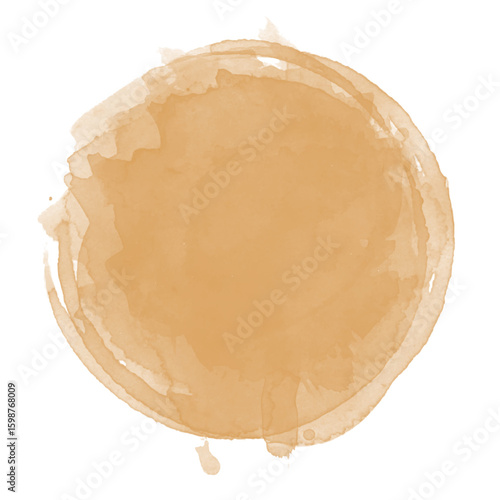 Coffee Stain on paper. Coffee or tea stains and traces - modern isolated clip art on white background. Splashes of cups, mugs and drops. Use this high quality set for your menu, bar, Cafe. eps10
