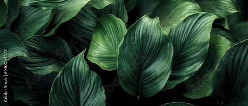 Wallpaper Mural Emerald Garden: Lush Green Leaves Background Torontodigital.ca