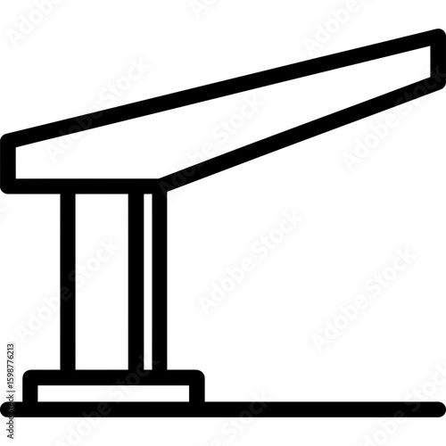 Cantilever structure outline icon vector