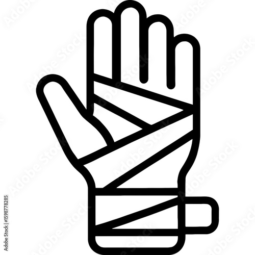 black hand wrapped in bandages clip art preview