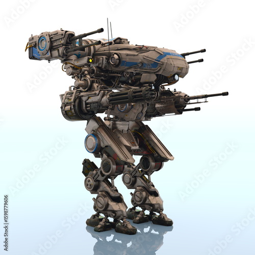 戦闘ロボット　3DCGレンダリング
