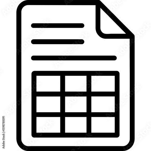 Report card outline icon vector