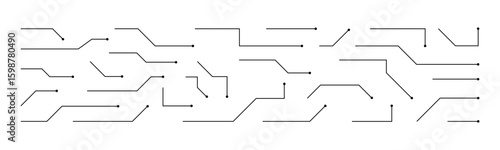 Callouts titles set. Digital callouts . Line callout label set. isolated on black and white background. Vector illustration. EPS 10 .