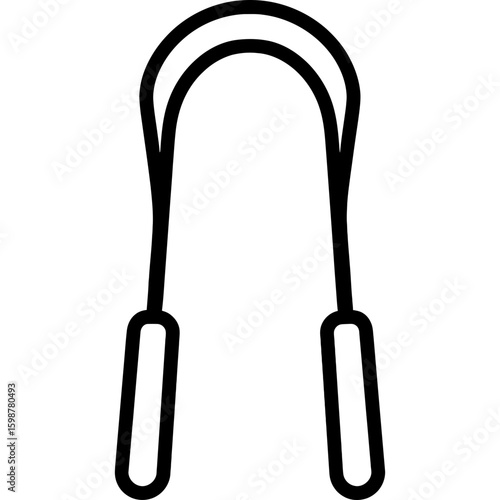 Tongue scraper outline icon vector