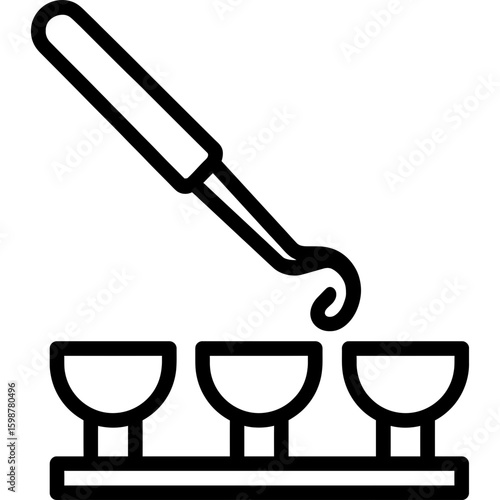Grafting tool outline icon vector