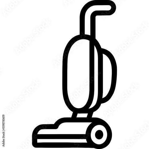 Vacuum cleaner outline icon vector