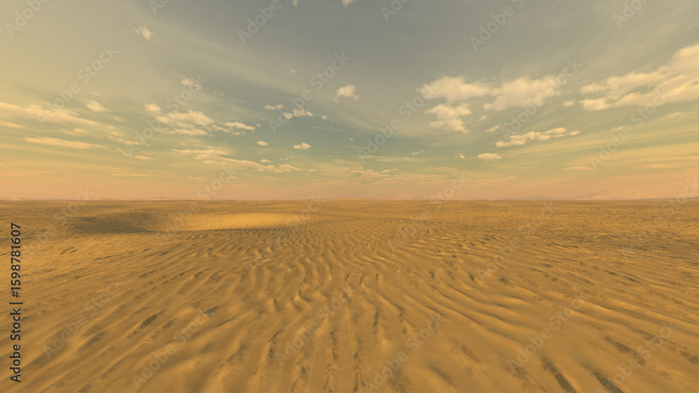 Naklejka premium 砂漠 3DCGレンダリング