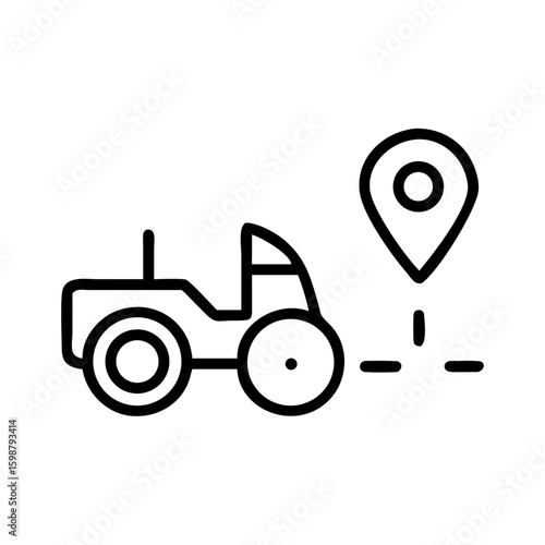 Tractor with GPS technology on agricultural land. This tractor-with-gps features precise navigation, enhancing farming efficiency with advanced guidance systems,