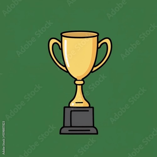 Wallpaper Mural Flat design winner award on green background Torontodigital.ca