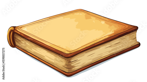 Colorful Cartoon Book Isolated on White Background Vector Illustration