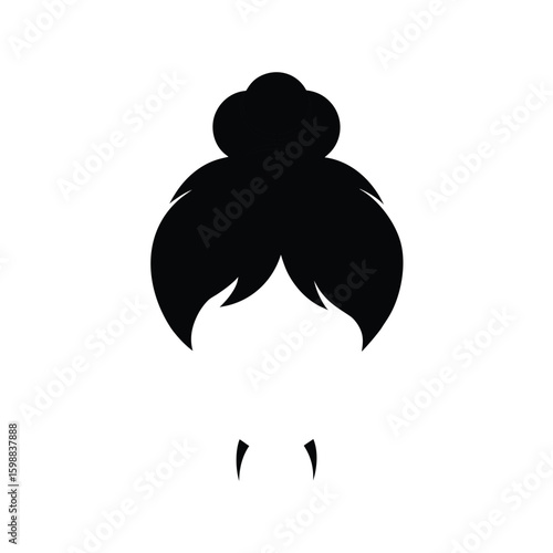 Loose messy bun hairstyle with delicate stray wisps