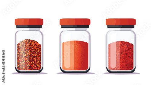 Chili Powder Bottle Vector Isolated Illustration for Culinary Design