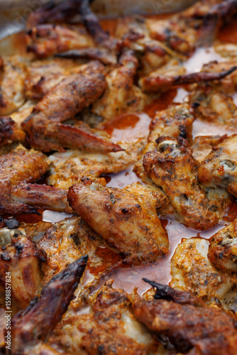 Wallpaper Mural Grilled chicken wings in spicy marinade Torontodigital.ca