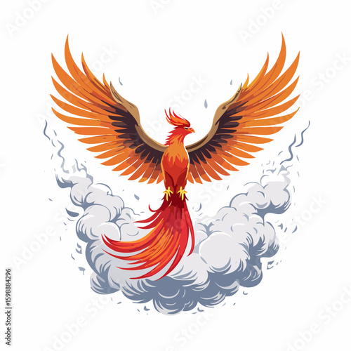 Phoenix rising from ashes, a powerful metaphor for emotional resilience and rebirth through adversity.