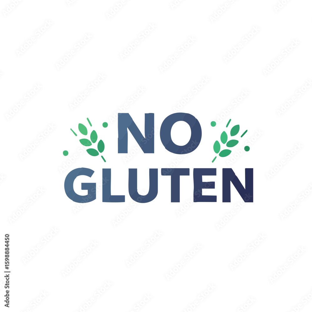 Naklejka premium Vector illustration of no gluten label icon on white background, dietary sign