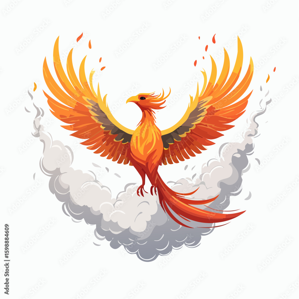 Phoenix rising from ashes, a powerful metaphor for emotional resilience and rebirth through adversity. Phoenix rising from ashes, a powerful metaphor for emotional resilience and rebirth through adversity.