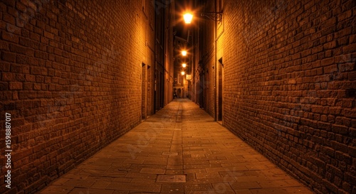 Narrow alleyway at night (2)