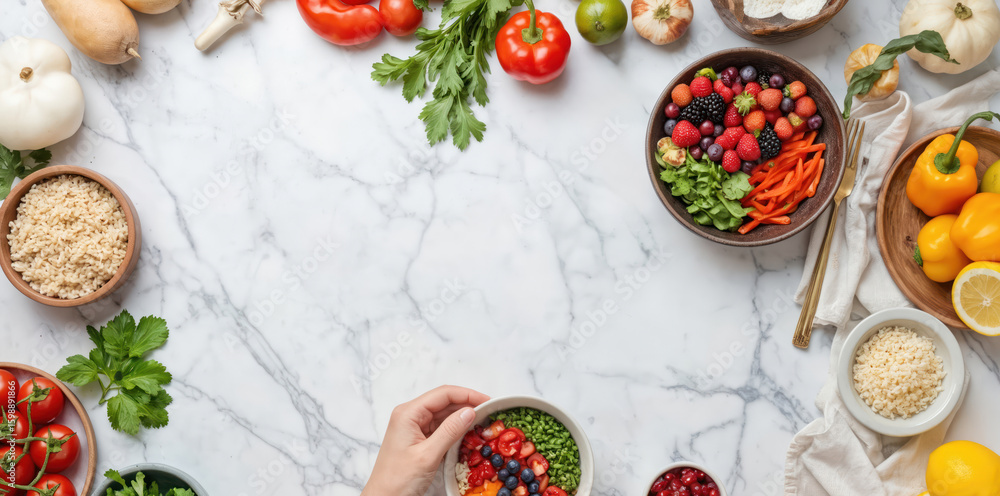 custom made wallpaper toronto digitalPreparing healthy meal for patient with rare illness. Focus on nutrition, healing, and balanced diet importance for recovery and health. Modern kitchen setting.