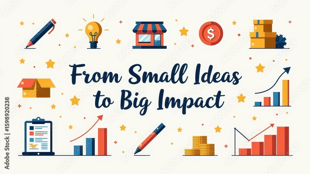 Obraz premium flat greeting card for Micro-, Small and Medium-sized Enterprises Day, bold lettering 