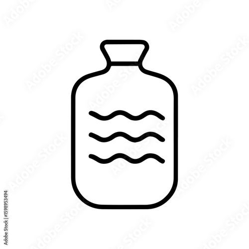 line icon hot water bottle vector on white background
Vector line icon on white background