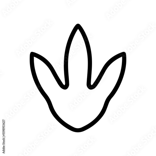 line icon dinosaur footprint vector on white background
Vector line icon on white background
