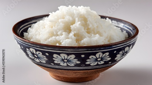 Wallpaper Mural White rice in a decorated bowl. Torontodigital.ca