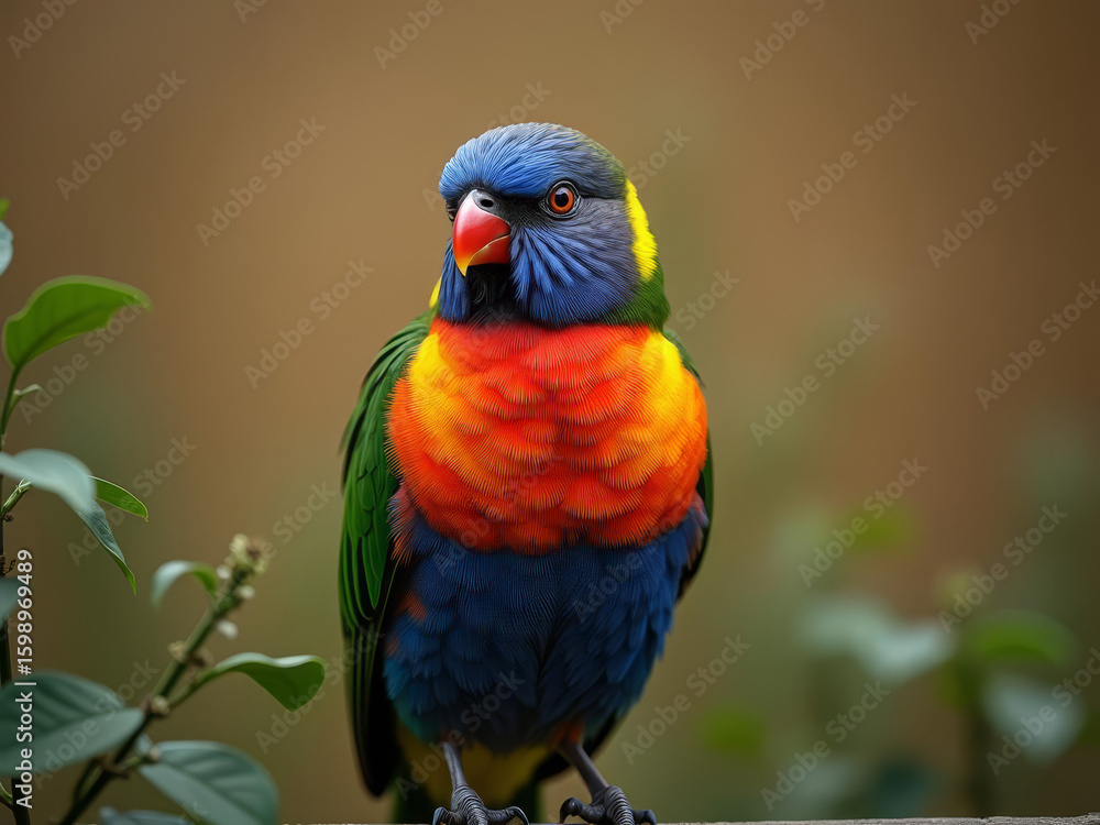 Fototapeta premium Perroquet tropical aux plumes éclatantes da