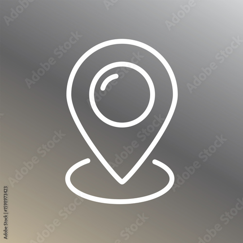 Free Download Map location pin icon in minimal line style - GFXLoad