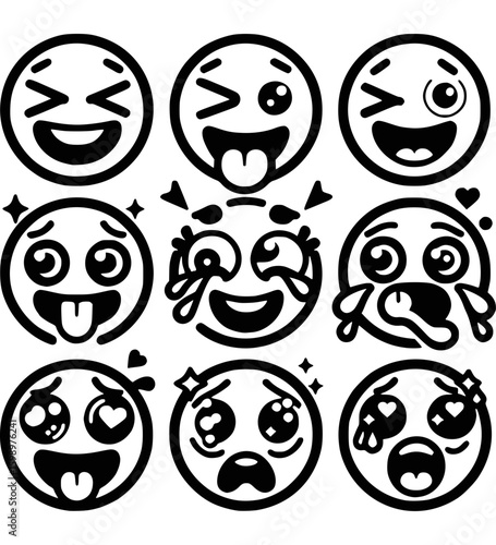 Verrücktes Emoji mit Zunge raus - 7