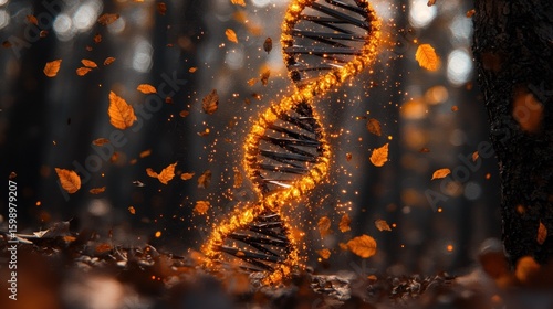 Autumnal DNA: A Mystical Fusion of Nature and Genetics
