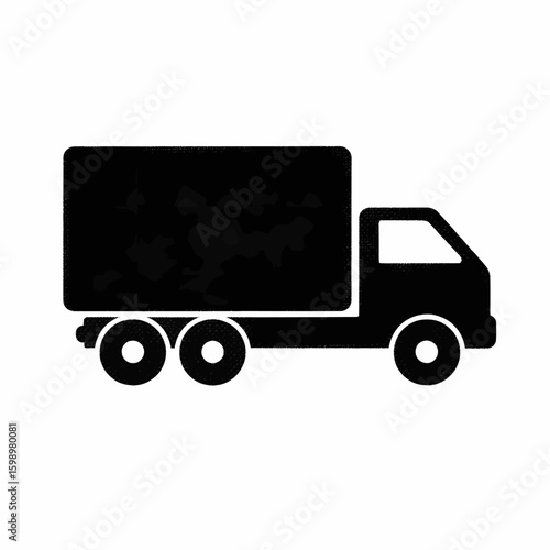 Silhouette of a Delivery Truck A Simple Illustration for Transportation Needs