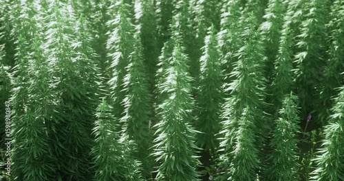 Wallpaper Mural Dense clusters of green aquatic plants reach toward the surface in clear water. Torontodigital.ca