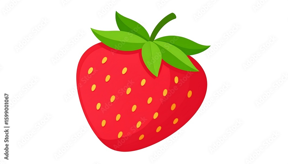 Fototapeta premium Cartoon strawberry illustration