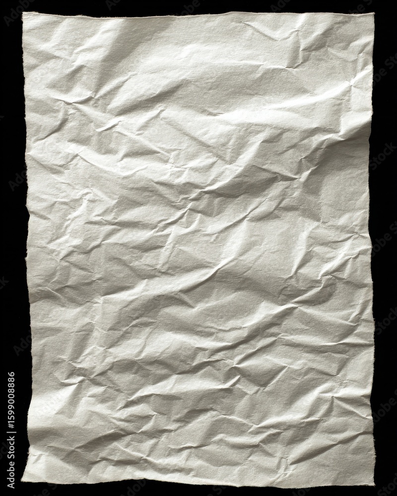 Obraz premium Crumpled Light Gray Paper Texture