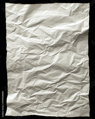 Crumpled Light Gray Paper Texture