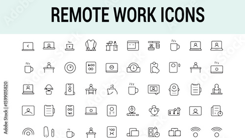 Remote Work Icons