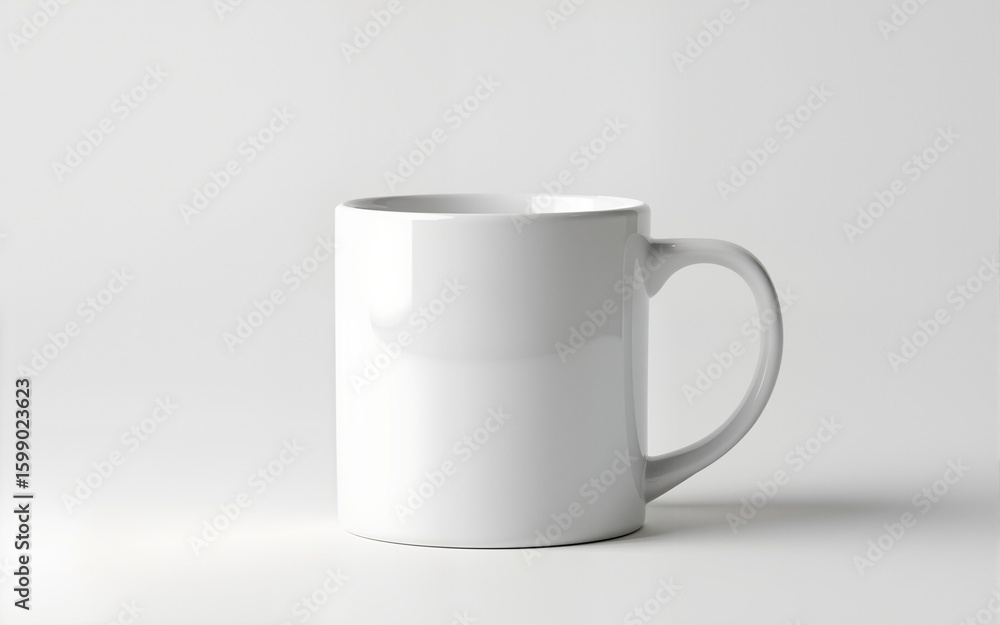 Blank white coffee mug on neutral background ready for customization. High quality Blank white coffee mug on neutral background ready for customization. High quality