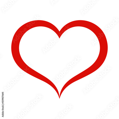 Ethereal Heart: A minimalist, outlined heart design, elegantly crafted, symbolizes love and affection. A pure and simple declaration of affection