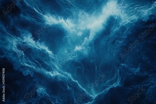 Wallpaper Mural Abstract Ocean Waves Crashing with Dark Blue Water Aerial Perspective Torontodigital.ca