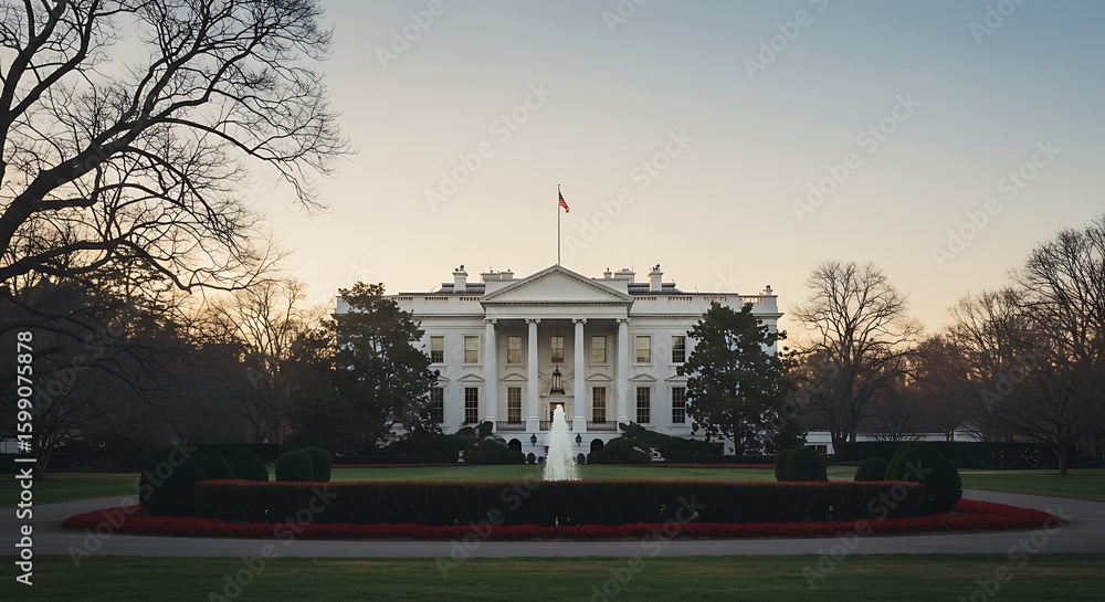 Naklejka premium The White House, Washington, District of Columbia, of , North | Updated View