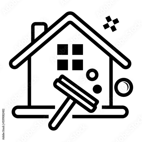 cleaning Line Icon