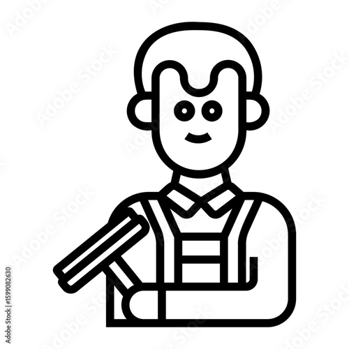 cleaning Line Icon